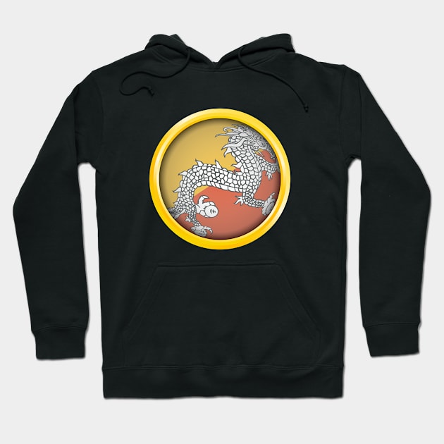 Bhutan State Flag Hoodie by BADAISENJA